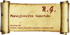 Manojlovits Gusztáv névjegykártya